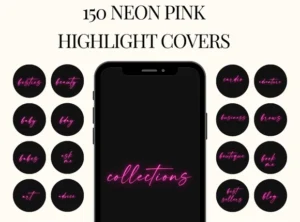 150 Neon Pink Highlight Covers