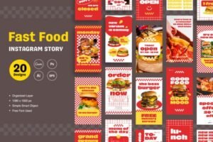 20-Fast-Food-Instagram-Story-Template-Graphics-108359243-1-1-580x387 20 Fast Food Instagram Story Template