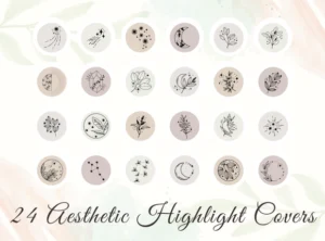 24 Aesthetic Highlight Covers