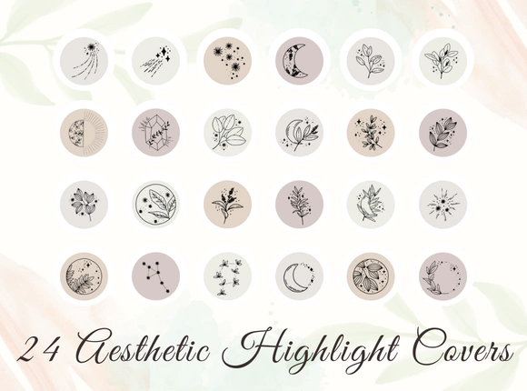 24 Aesthetic Highlight Covers