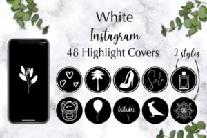 48-White-Instagram-Highlight-Covers-Ins-Graphics-4707294-1-1-580x387 48 White Instagram Highlight Covers, Ins