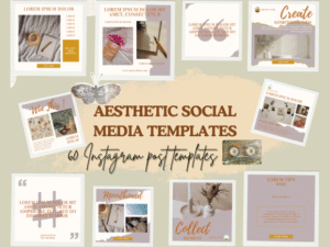 60 Aesthetic Social Media Templates in Canva