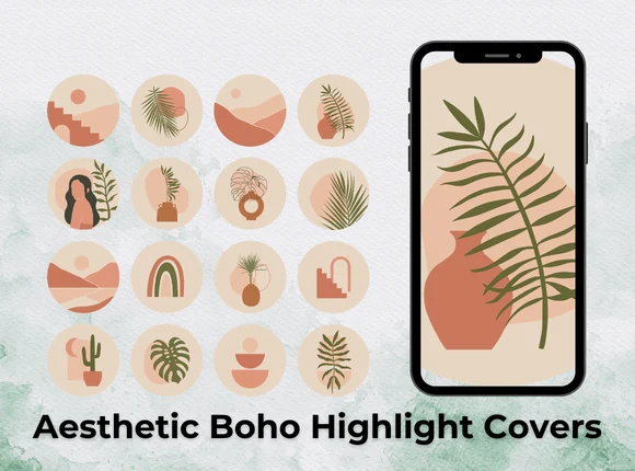 Aesthetic Boho Highlight Covers