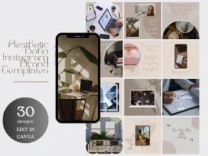 Aesthetic Boho Instagram Brand Templates