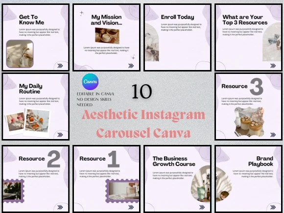 Aesthetic Instagram Carousel Canva