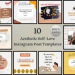 Aesthetic Self-Love Instagram Post Templates