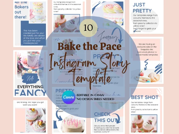Bake the Pace Canva Instagram Story Template