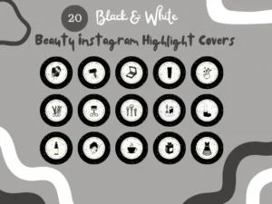 Black & White Beauty Instagram Highlight Covers