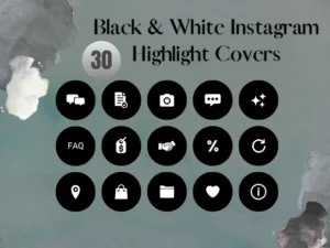 Black & White Instagram Highlight Covers