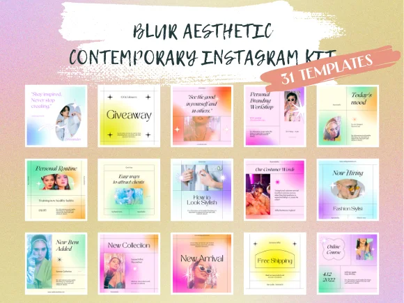 Blur Aesthetic Contemporary Instagram Kit