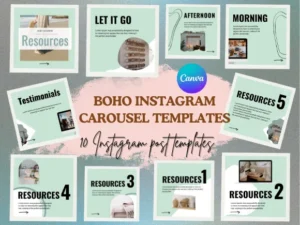 Boho Instagram Carousel Templates