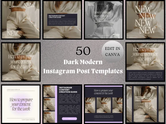 Dark Modern Instagram Post Templates