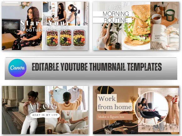 Editable YouTube Thumbnail Templates