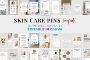 Esthetician Pinterest Canva Templates