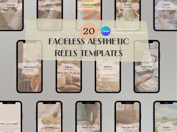 Faceless Aesthetic Reels Templates