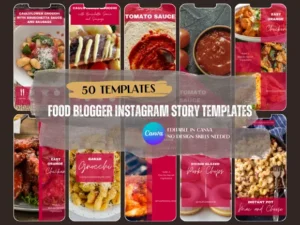 Food Blogger Instagram Story Templates