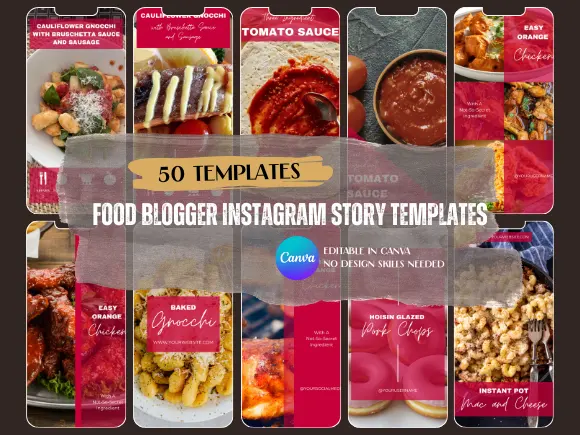 Food Blogger Instagram Story Templates
