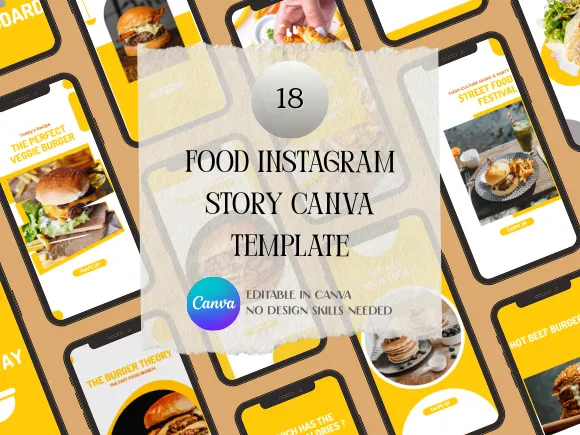 Food Instagram Story Canva Template