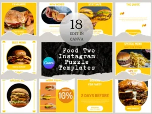 Food Two Instagram Puzzle Templates