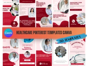 Healthcare Pinterest Templates Canva