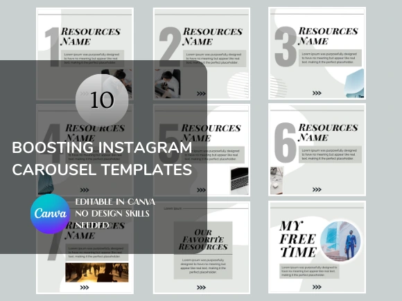 Instagram Seamless Boosting Carousel Templates