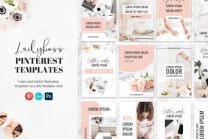 Ladyboss Pinterest Templates Canva