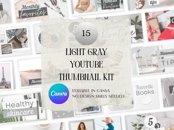 Light Gray YouTube Thumbnail Kit