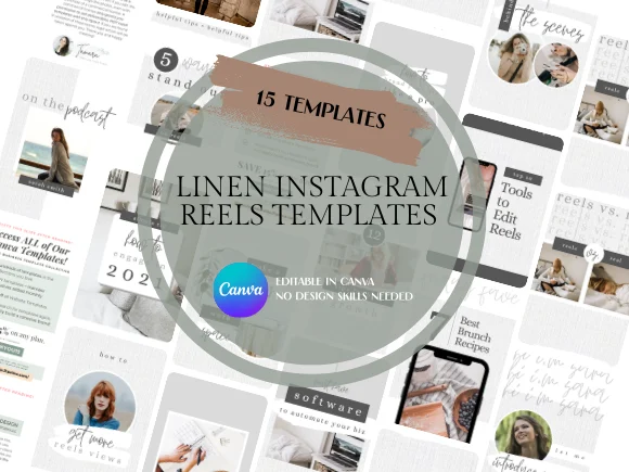 Linen Instagram Reels Templates Canva