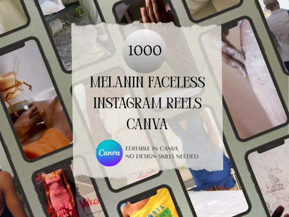 Melanin Faceless Instagram Reels Canva
