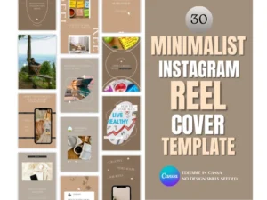 Minimalist Instagram Reel Cover Templates Canva