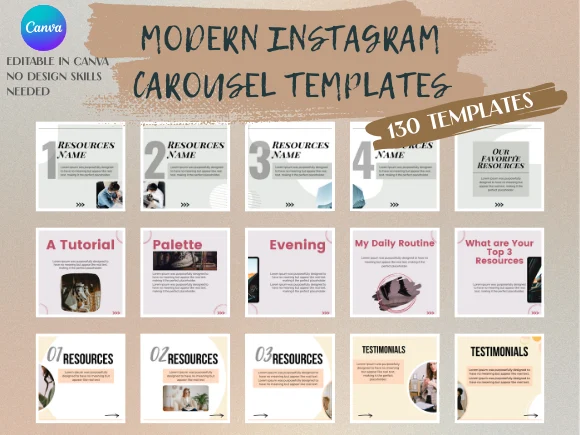 Modern Instagram Carousel Templates