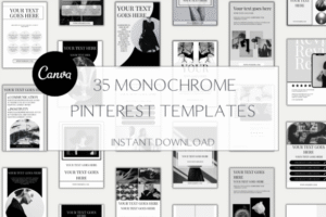 Monochrome Pinterest Templates