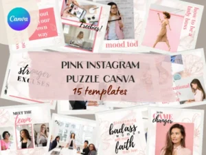 Pink Instagram Puzzle Canva