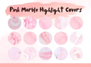 Pink Marble Highlight Covers