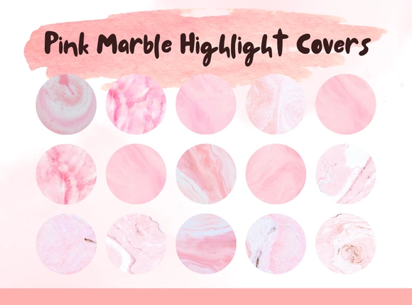 Pink Marble Highlight Covers