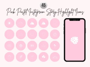 Pink Pastel Instagram Story Highlight Icons