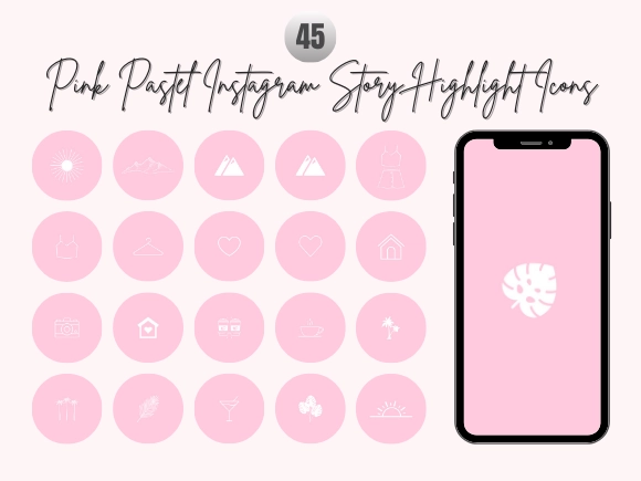 Pink Pastel Instagram Story Highlight Icons