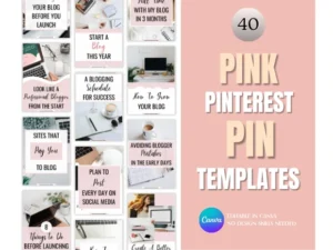 Pink Pinterest Pin Templates