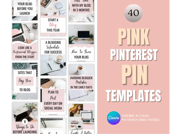 Pink Pinterest Pin Templates