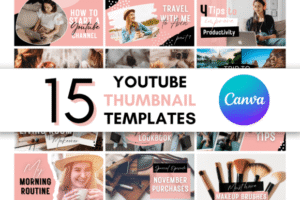 Pink YouTube Thumbnail Templates