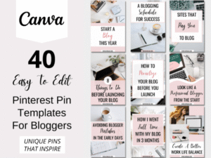 Pinterest Template for Canva Pink