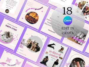 Purple Instagram Puzzle Feed Canva