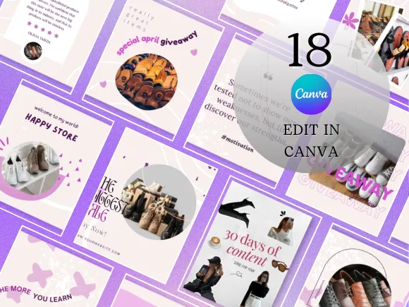 Purple Instagram Puzzle Feed Canva