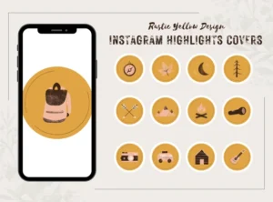Rustic Yellow Instagram Highlight Covers