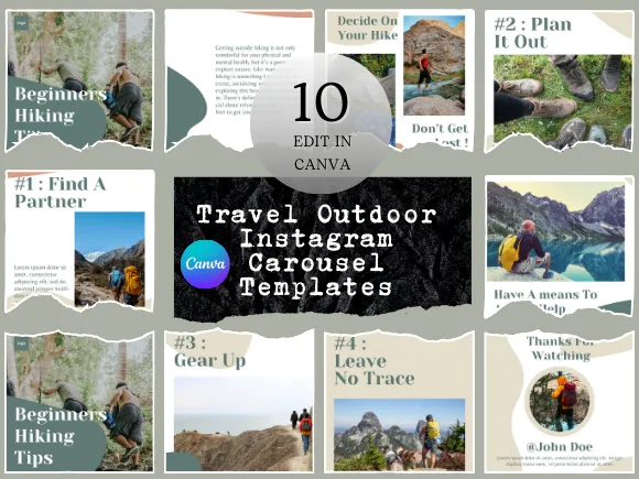 Travel Outdoor Instagram Carousel Templates
