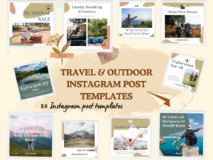 Travel & Outdoor Instagram Post Templates Travel & Outdoor Instagram Post Templates