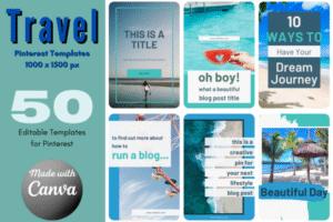 Travel Pinterest Templates Social Media