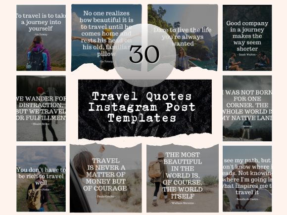 Travel Quotes Instagram Post Templates