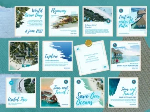 Travel Two Instagram Puzzle Templates