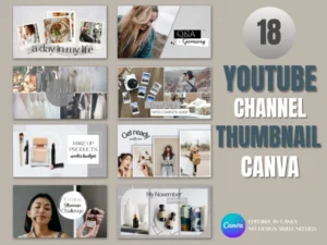 YouTube Channel Thumbnail Canva